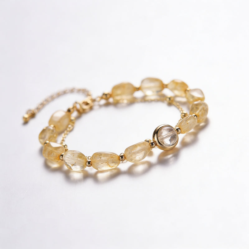 Citrine Crystal Bracelet "Golden Solstice"