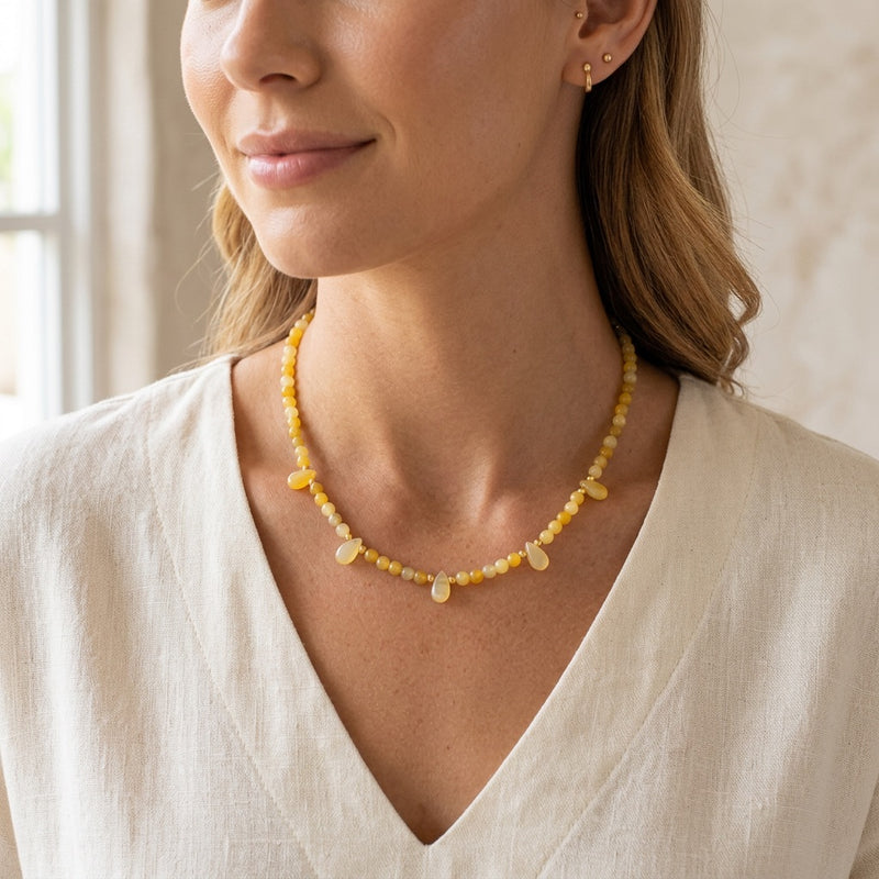 Citrine Necklace "Reflection"