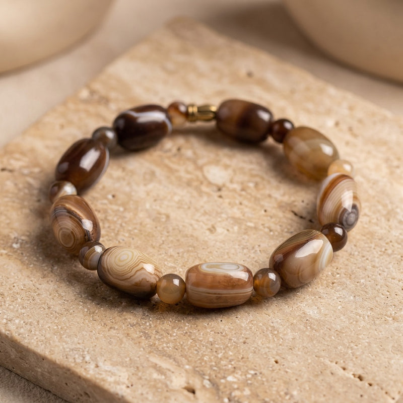 Coffee Agate Bracelet "Elyra"