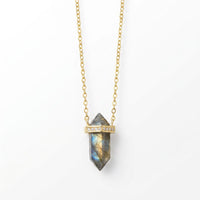Dark Labradorite Necklace "Saturn"