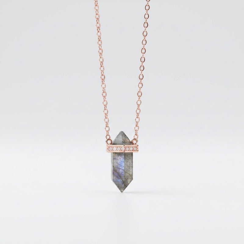 Dark Labradorite Necklace "Saturn"