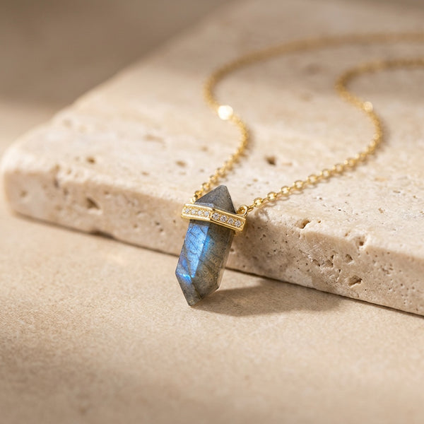Dark Labradorite Necklace "Saturn"