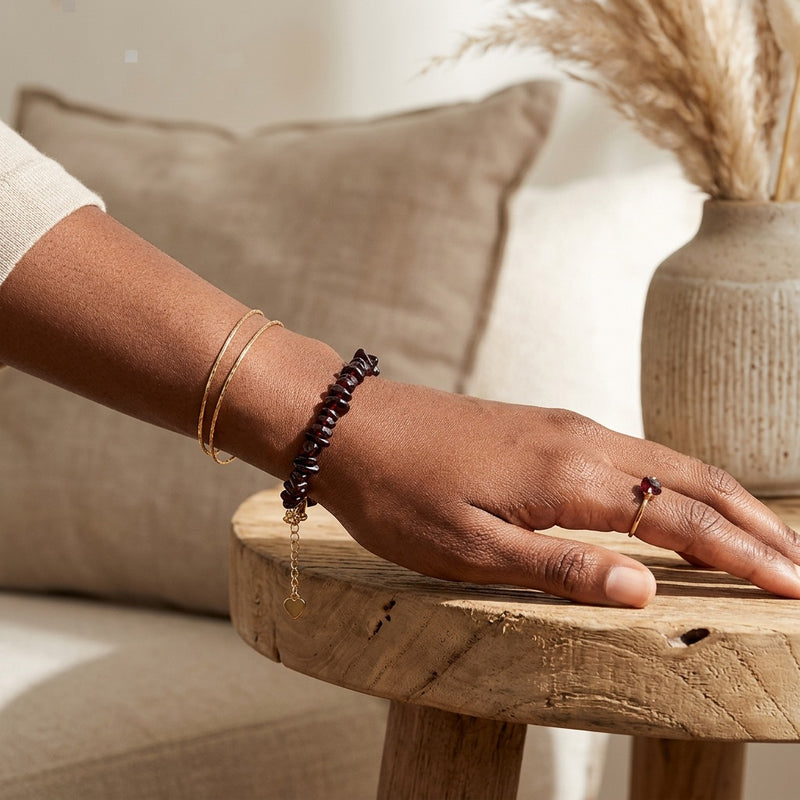 Red Garnet bracelet "Shan"