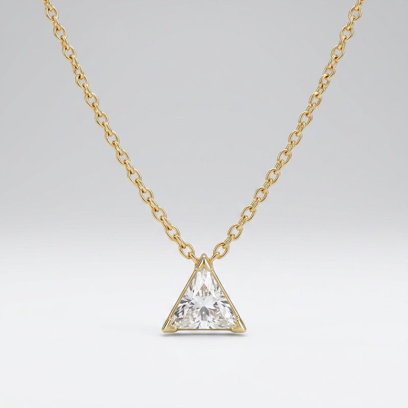 Diamond Stone Necklace "Triangle"