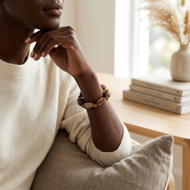 Coffee Agate Bracelet "Elyra"