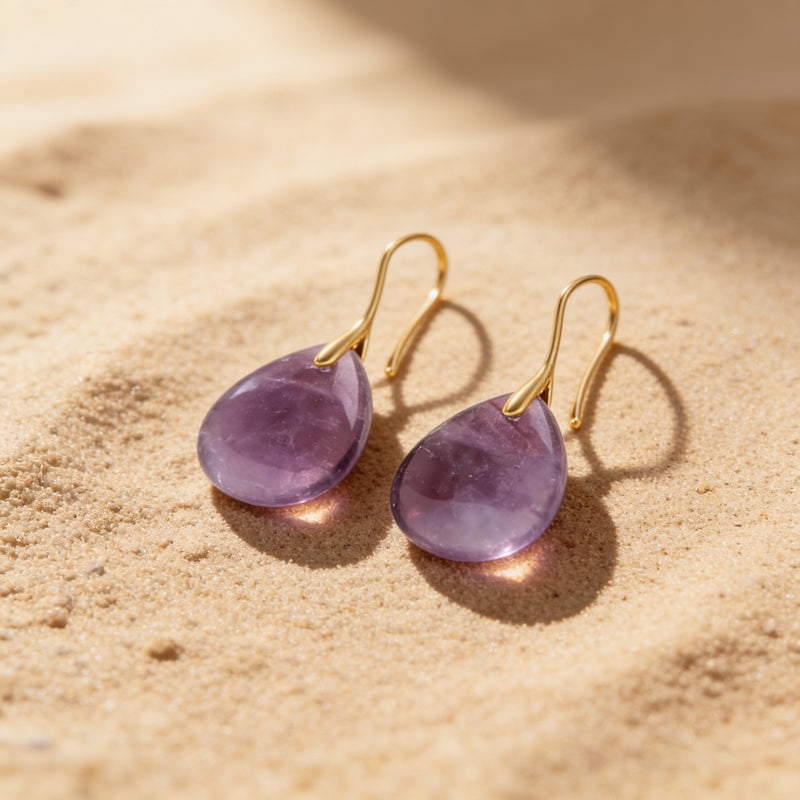 Amethyst Stone Earrings "Celestya Glow"