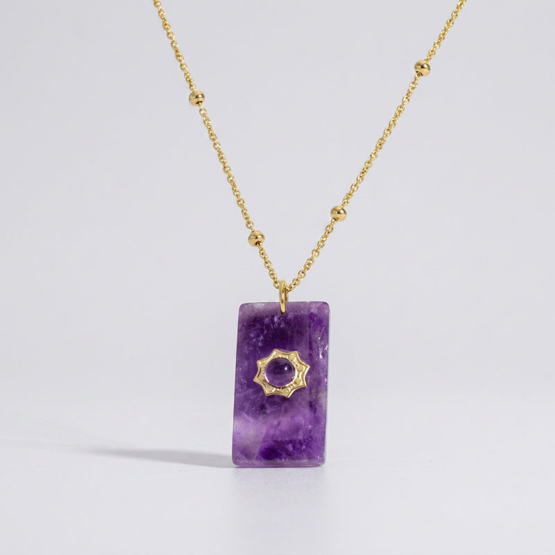 Amethyst Stone Necklace "Mobli"