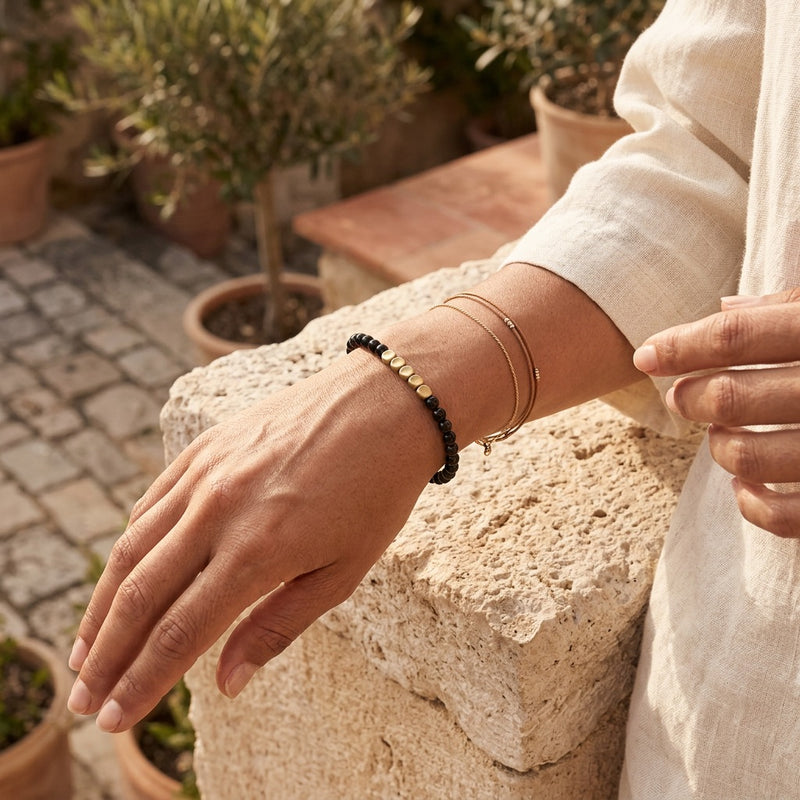 Black Obsidian Bracelet "DIVIN"