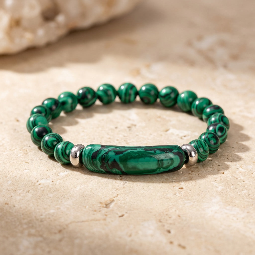 Malachite Stone Bracelet "Verdelis"