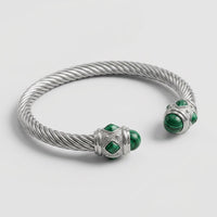 Malachite Cuff Bracelet “Veloris”