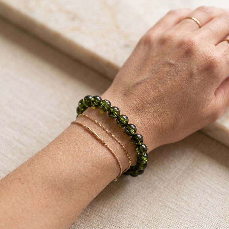 Peridot Stone Bracelet "Verdi"