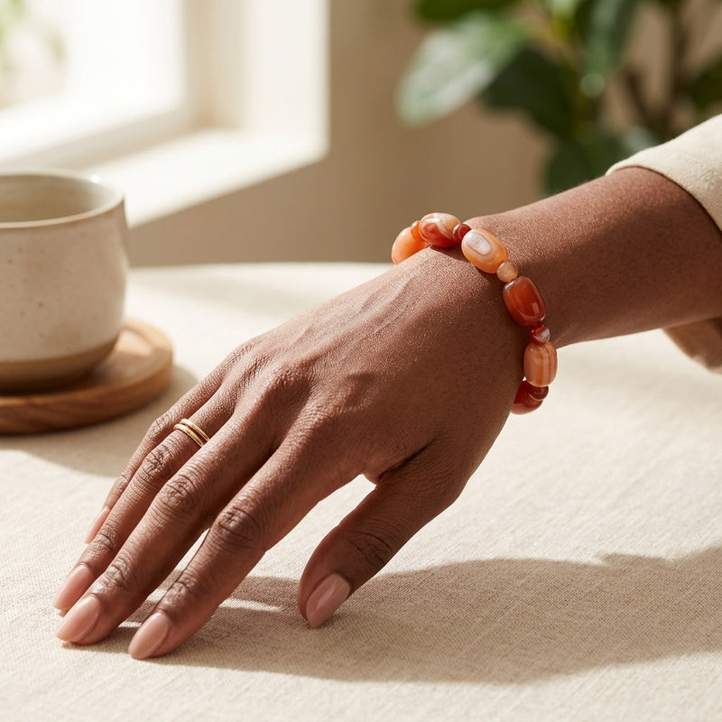 Red Agate Bracelet “Elyra”