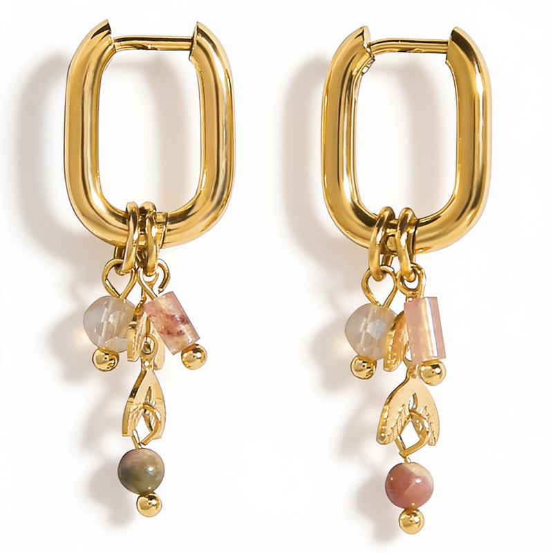 Rhodonite earrings "Noctara"
