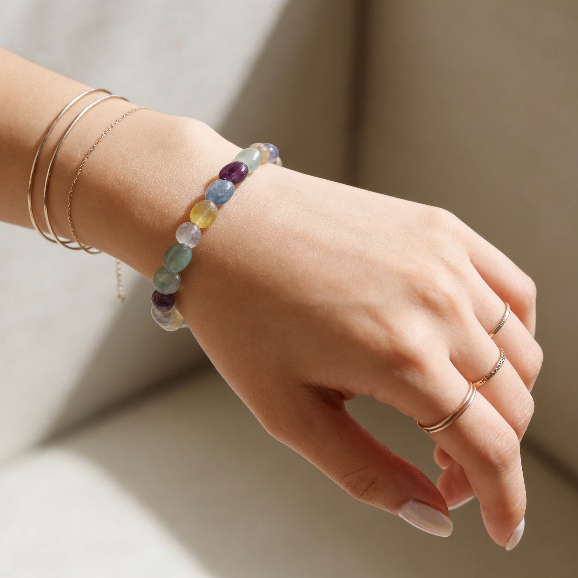 Fluorite Stone Bracelet “Mindflow”