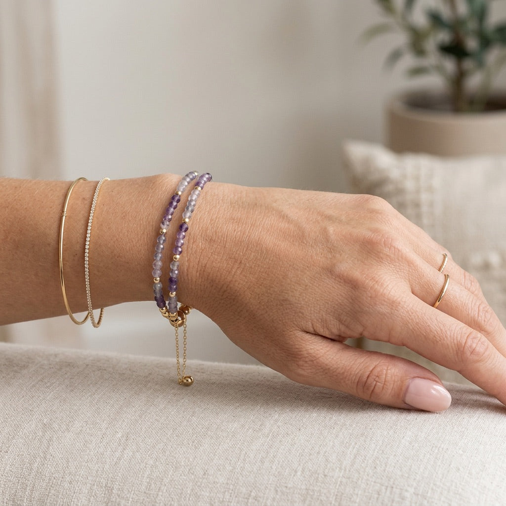 Fluorite Stone Bracelet "Velmora"
