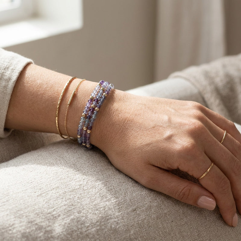 Fluorite Stone Bracelet "Velmora"