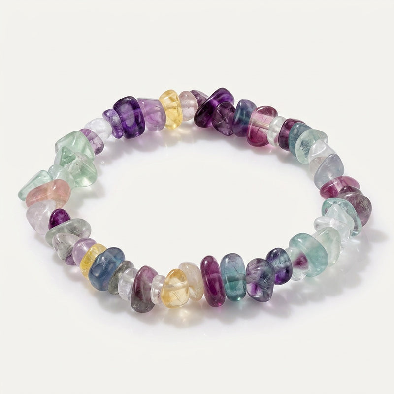Fluorite Elastic Stone Bracelet "Nama"