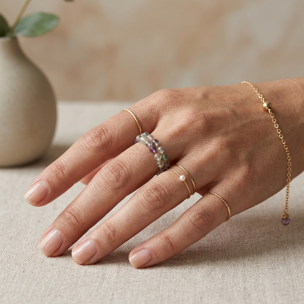 Fluorite Ring "Grape"