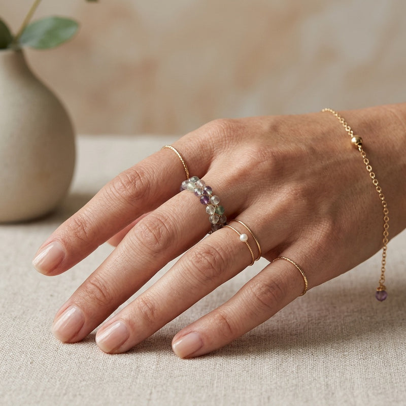 Fluorite Ring "Grape"