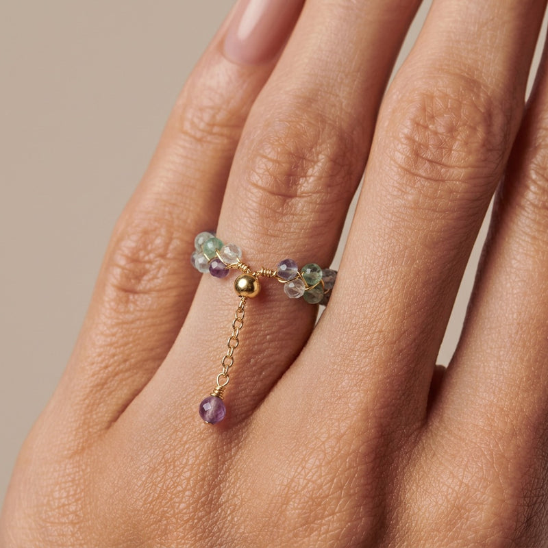 Fluorite Ring "Grape"