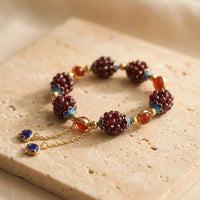 Garnet & Agate Bracelet "Grenade"