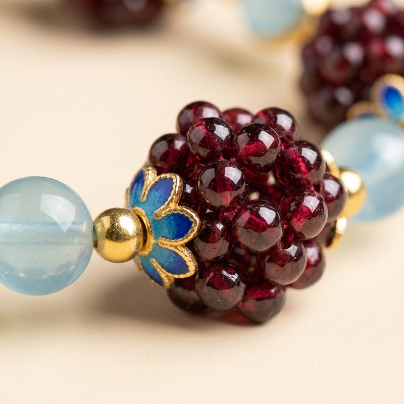 Garnet & Amazonite Bracelet "Grenade"