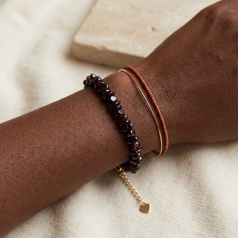 Red Garnet bracelet "Shan"