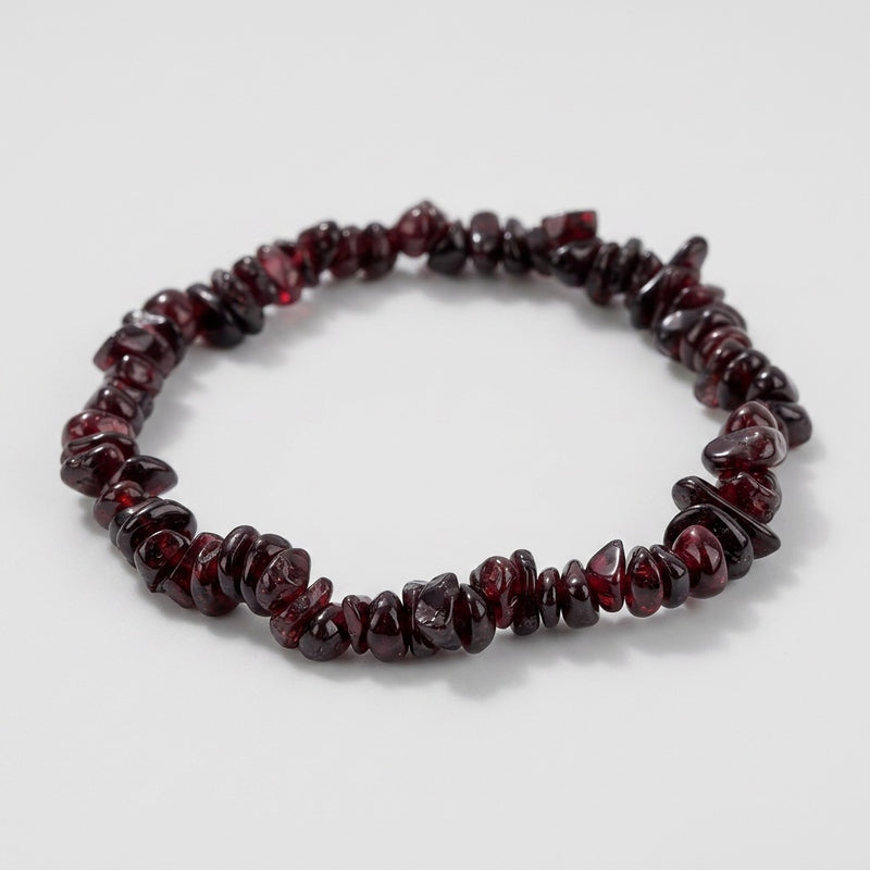 Garnet Elastic Stone Bracelet "Nama"