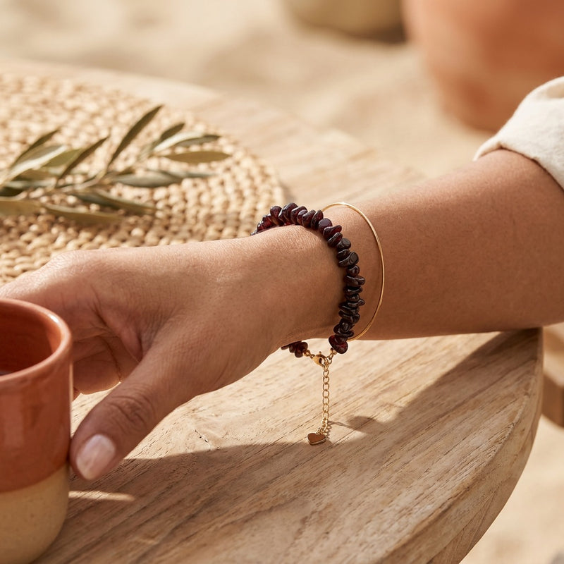 Red Garnet bracelet "Shan"
