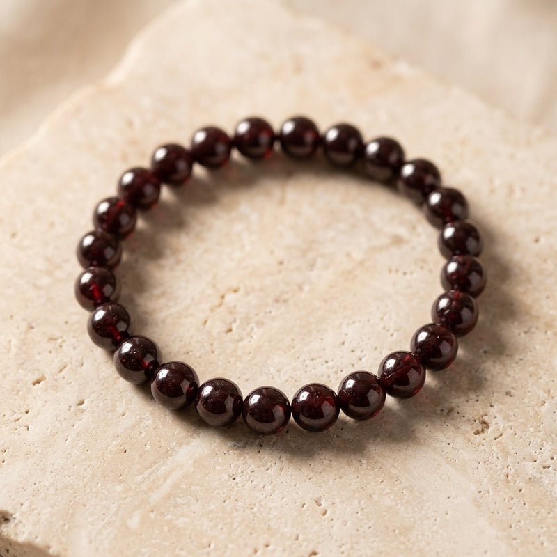 Garnet Stone Bracelet “Element”