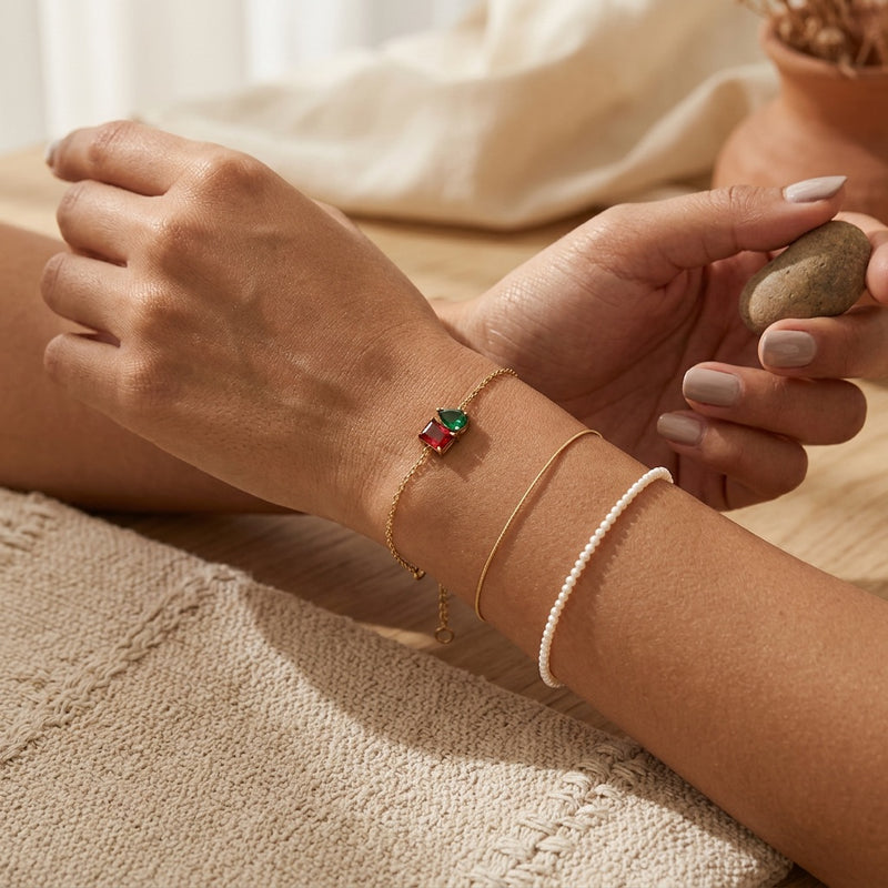 Garnet Stone Bracelet “Esmira”