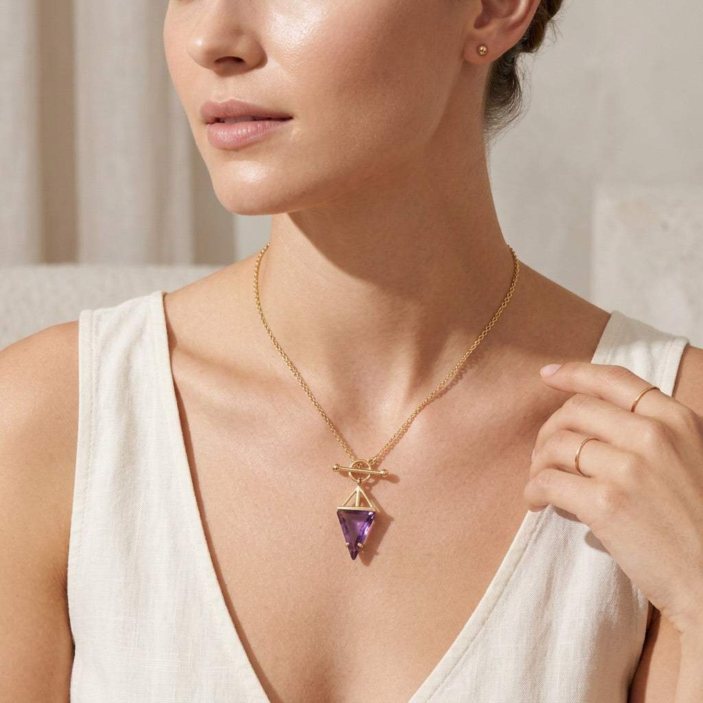 Amethyst Necklace "Hero"