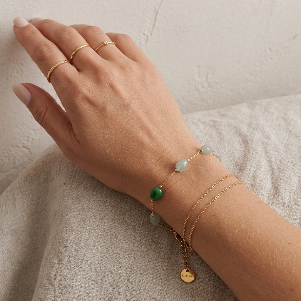 Aventurine Stone Bracelet "Luneria"