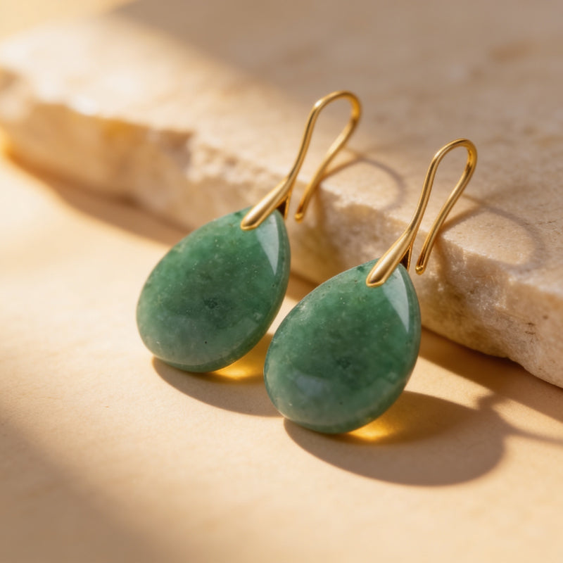 Aventurine Earrings "Zelyra"
