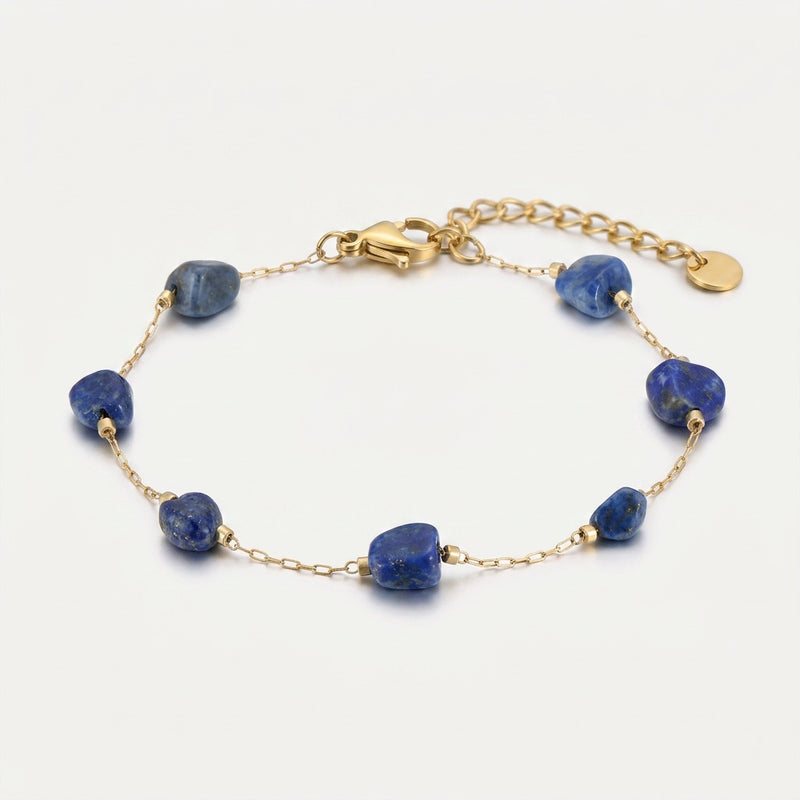 Lapis Lazuli Stone Bracelet "Celestine Aura"