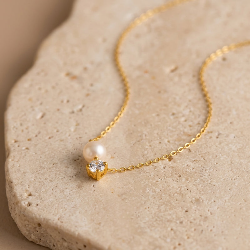 Diamond and Pearl Necklace “Serenza”
