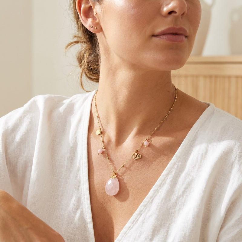 Rose Quartz Necklace "Joy"