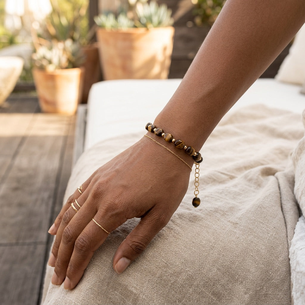 Tiger Eye Stone Bracelet "Yanlei"