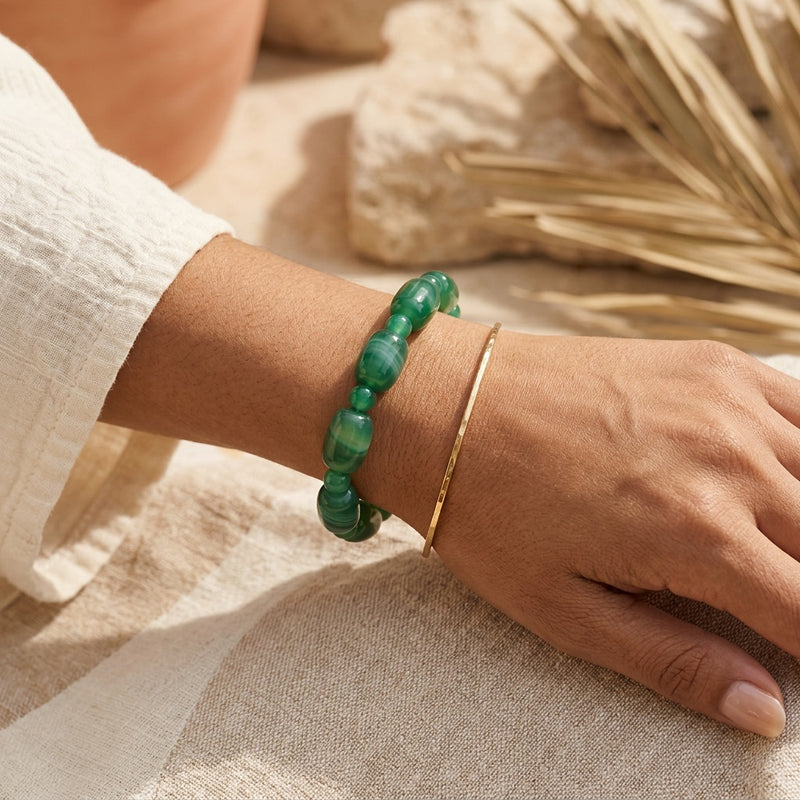 Green Agate Bracelet "Elyra"