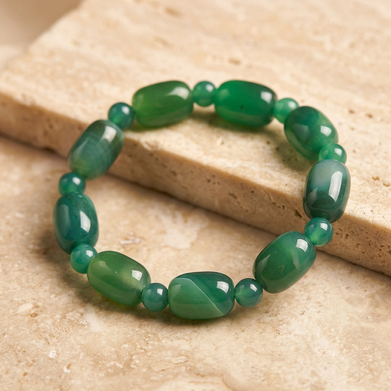 Green Agate Bracelet "Elyra"