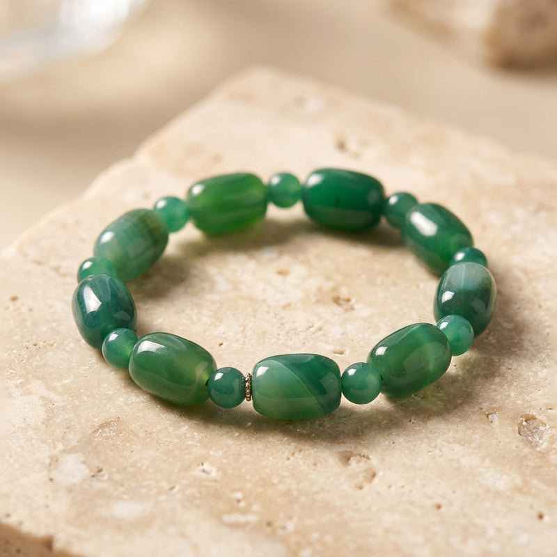 Green Agate Bracelet "Elyra"