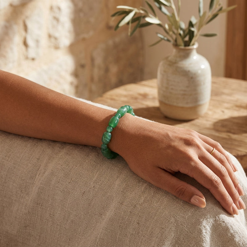 Green Agate Bracelet "Elyra"