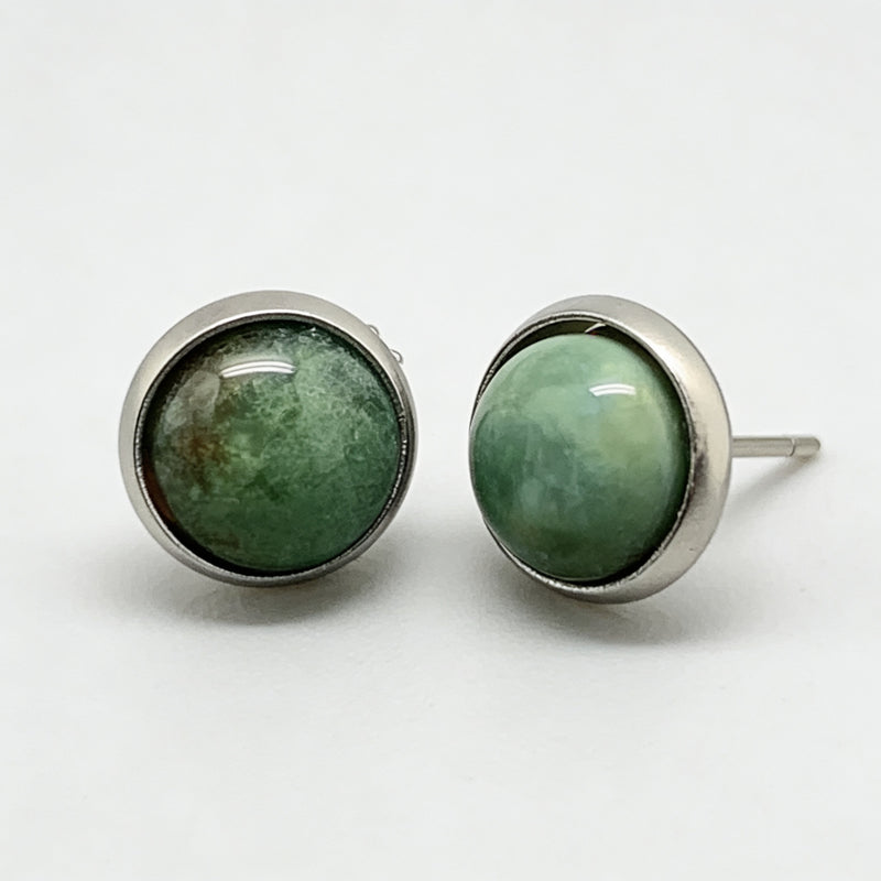 Agate Stone Stud Earrings "Orbita"