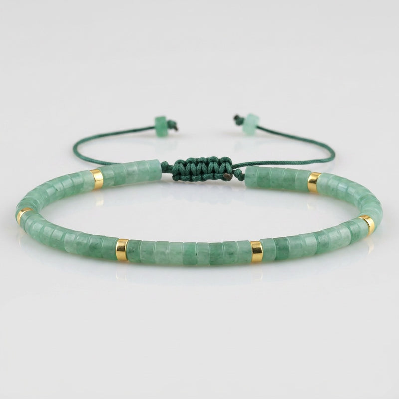 Green Aventurine Beaded Bracelet "Emperor"