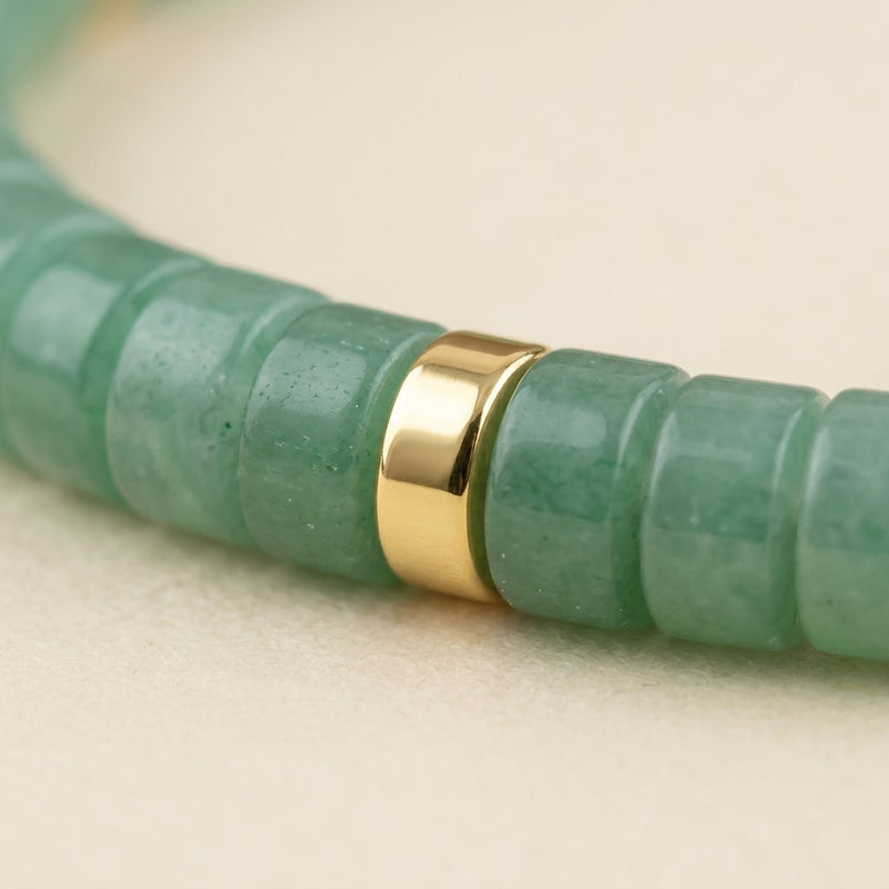 Green Aventurine Beaded Bracelet "Emperor"