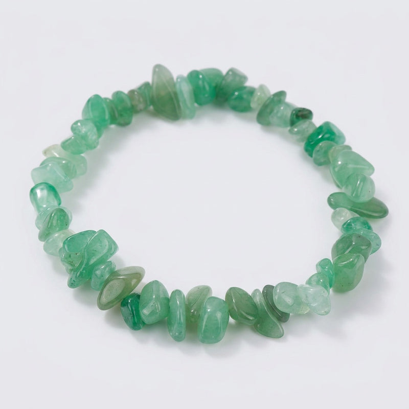 Green Aventurine Elastic Chip Bracelet "Nama"