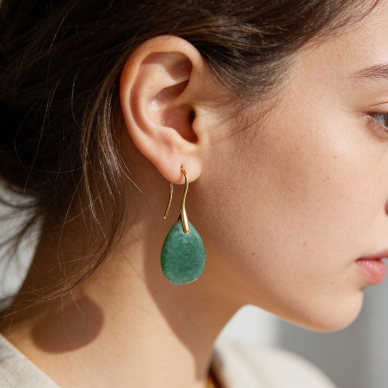 Aventurine Earrings "Zelyra"