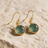 Green Aventurine Drop Earrings "Precious"