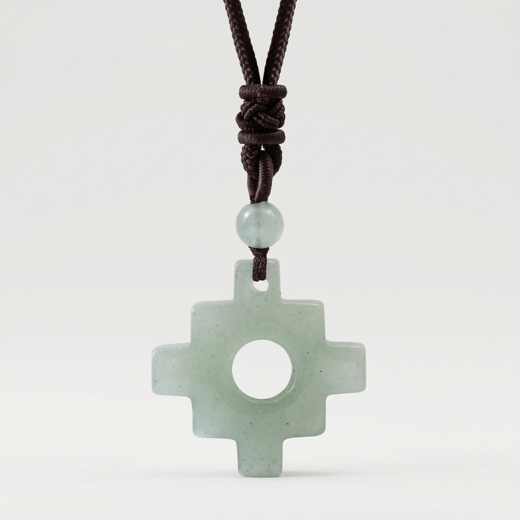 Aventurine Necklace "Tetris"