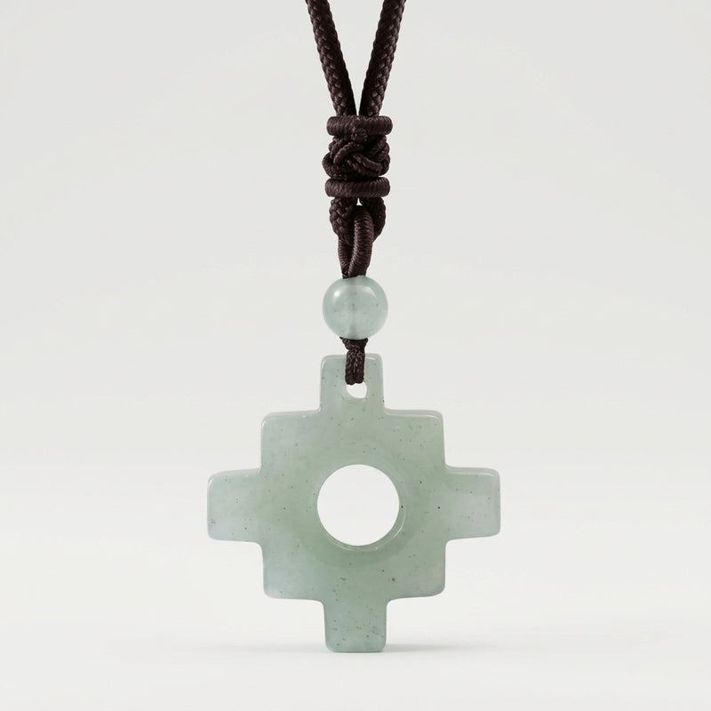 Aventurine Necklace "Tetris"